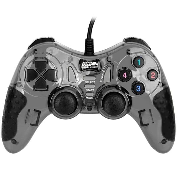 Ny spil fjernbetjening joystick gamepad PC kablet controller, Andro Sort Black