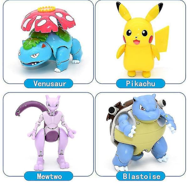 Deformerad Pikachu Docka Pokeball Barnleksak Gåva Deformerade Leksaker Blastoise Blastoise