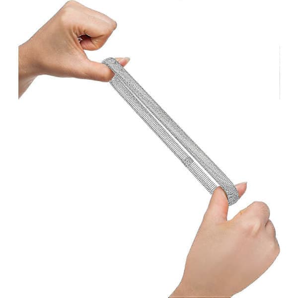 Ärmhållare 3 par, elastiska skjortärmhållare justerbara armbindlar silver