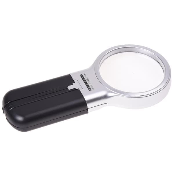 Luppmikroskop Vikbart Stativ 3x 60mm LED-ljus Urmakare