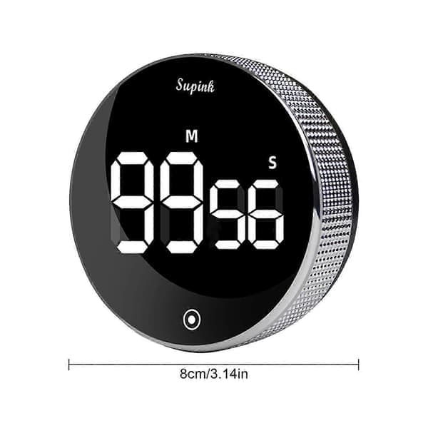 Digital LED Timer Manuel Nedtællingsalarmur Magnetisk Stopur Bruseur