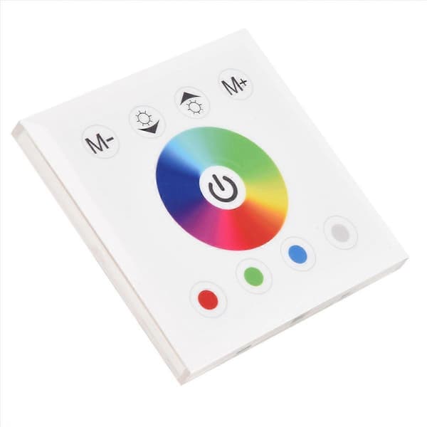 DC12V-24V RGB / RGBW Vægmonteret Touch Panel Controller Hvid
