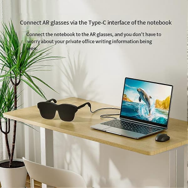 Typ-C Flexibel Kabel för AR-glasögon, USB3.2 Fullfunktion Stöder 4K 60Hz, 2m, för Xreal/Rokid/RayNeo Viture AR Black 2M