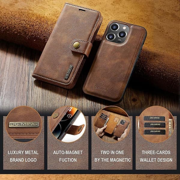 2-i-1 Magnetisk Wallet iPhone 16 Cover