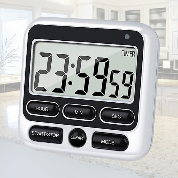 Elektronisk kökstimer LCD-skärm Stor skärm Elektronisk timer Positiv