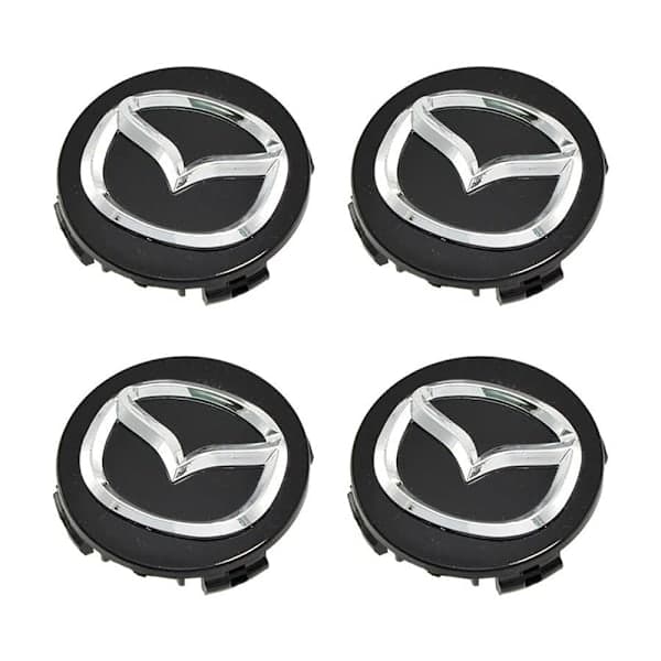 4 kpl - Mazda pölykapselit / pyörännavan tunnukset - Auto 57mm - Musta