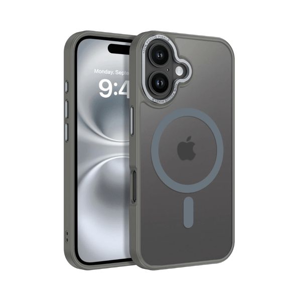 iPhone 16-deksel - Magsafe Frosted-deksel - Grå Grå grå gray