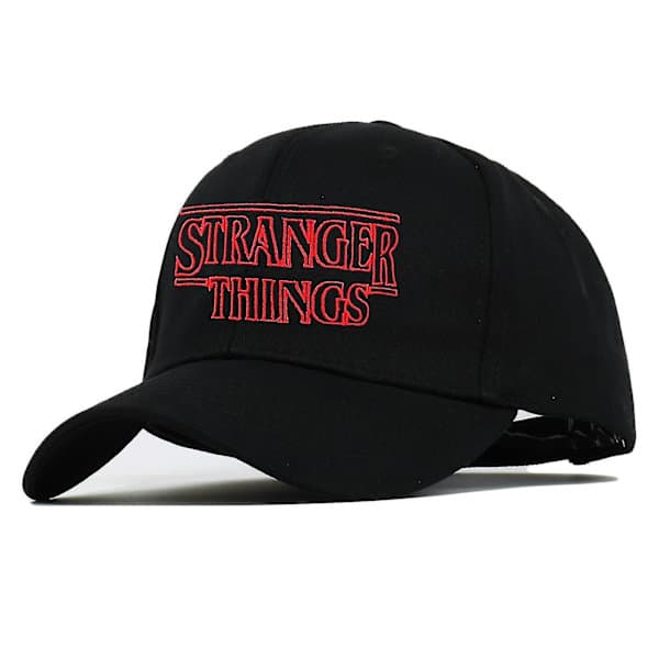 Stranger Things -lippalakki, Stranger Things -monogrammikirjailtu ulkoiluvisiiri - väri: musta