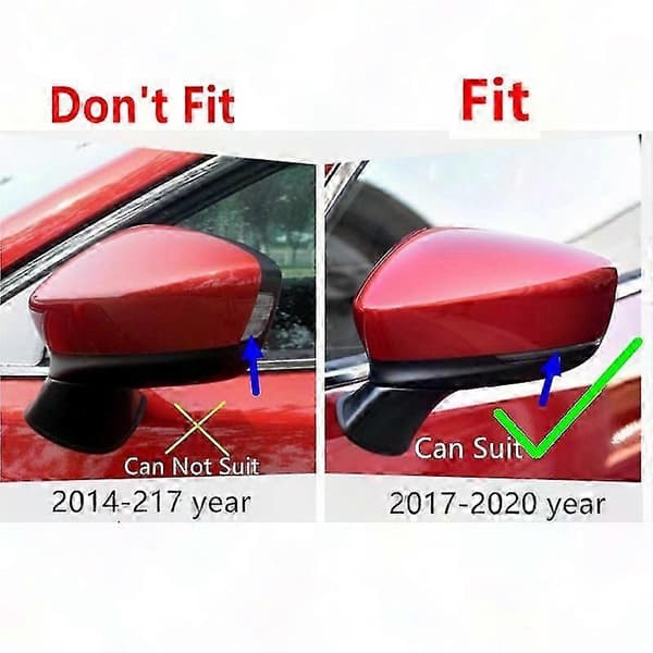 Mazda 2 Demio 2017-2023 Sidespeildeksel Erstatning 1pcs blue R