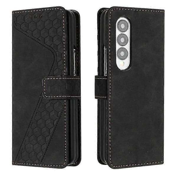 Plånboksfodral Kompatibelt med Samsung Galaxy Z Fold 4, PU Läder Matt Flipskydd med Kortfack