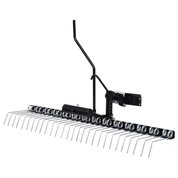 vidaXL Gräsmatta Gräsräfsa 109 cm Silver
