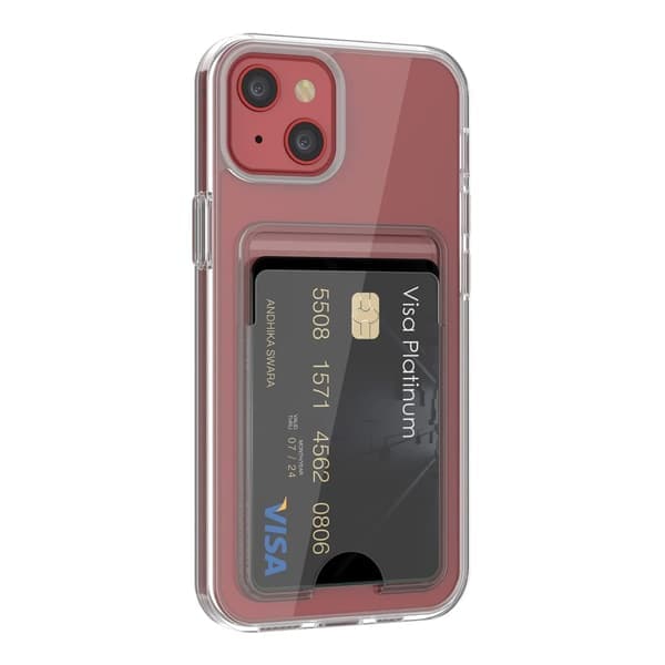 iPhone 13 -puhelinkotelo korttipidikkeellä Rvelon - Läpinäkyvä Läpinäkyvä