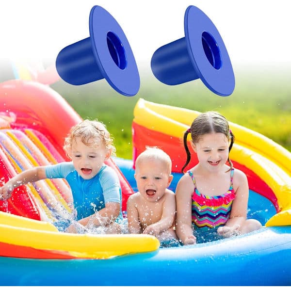 4-delt poolprop, poolprop, si-prop til filterpumpe, gummi afløbsfitting til fritstående pools, Velegnet til Intex og Bestway spabade, blå