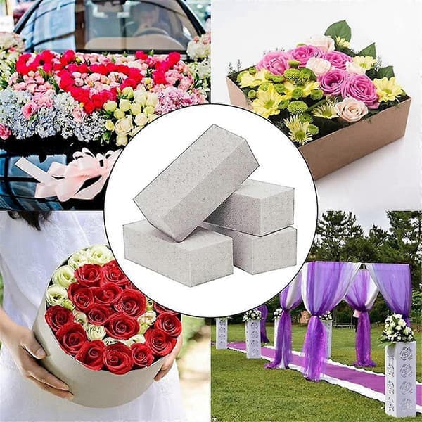 4 stk. tør blomsterskum til våde blomsterskumsten grå blomsterhandlerblokke til blomsterarrangementer