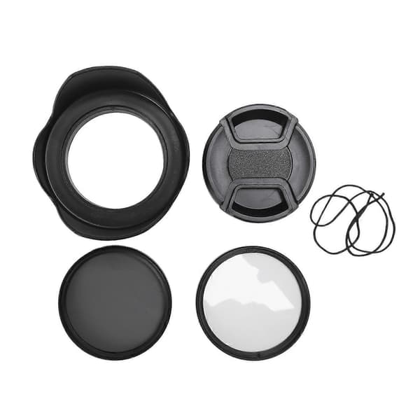 CPL UV-filterkit 58 mm til Canon EOS 700D 100D 600D 1200D objektivdæksel