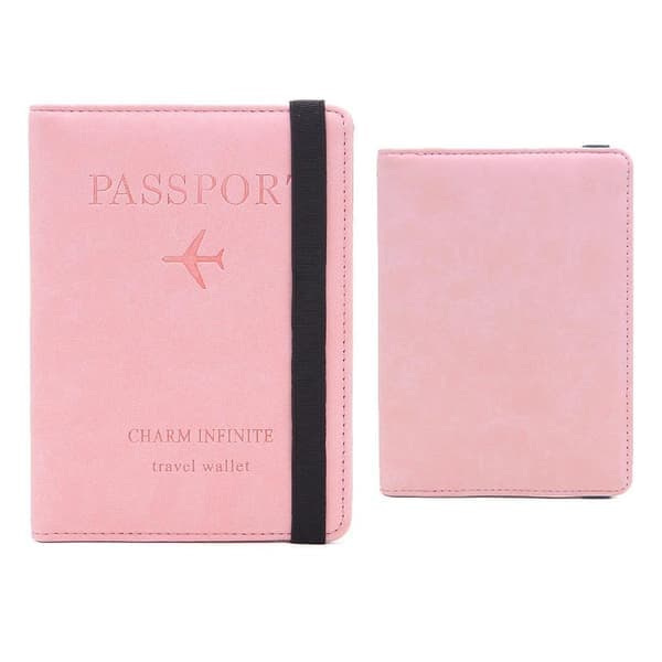 RFID-skyddad reseplånbok passhållare rosa 1-pack pink