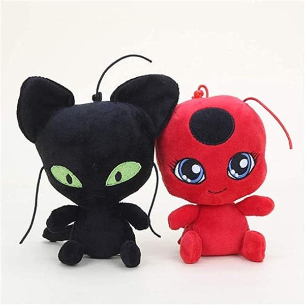 2 kpl/setti Miraculous Ladybug Cat Clothes Pehmolelut Leppäkerttu Pehmoeläinnukke
