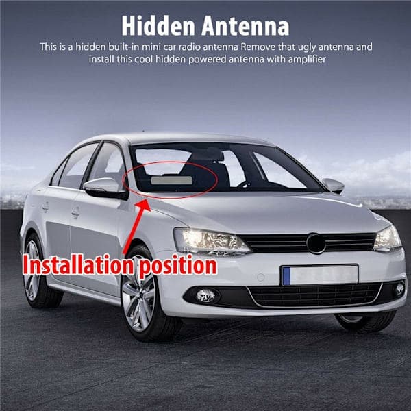 Bilradioantenne Skjult antenneradio Stereo Stealth FM AM