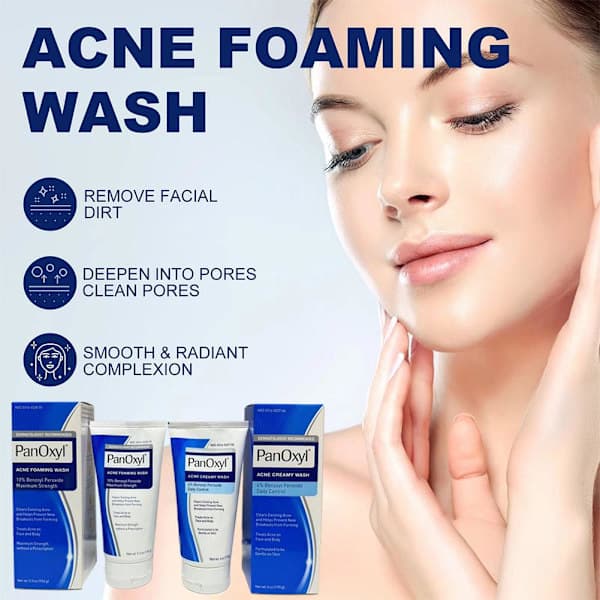 Panoxyl 10% Acne Foaming Wash Maximal styrka 5,5 oz. het 4% 1 st