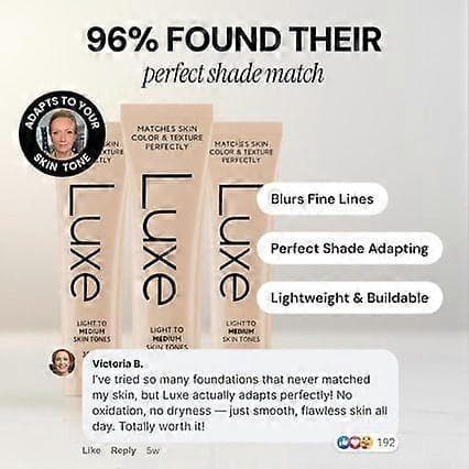 Luxe Matchar Hudfärg & Textur Perfekt 30ml Research Färgskiftande Foundation Medium Medium