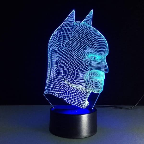 Batman 3D lampe for rom og soverom, dekorativ nattlampe