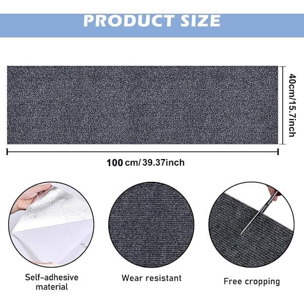 Egnet for sofaer og stoler - Klorematte for katter - Kan kuttes til størrelse - 40 x 100 cm