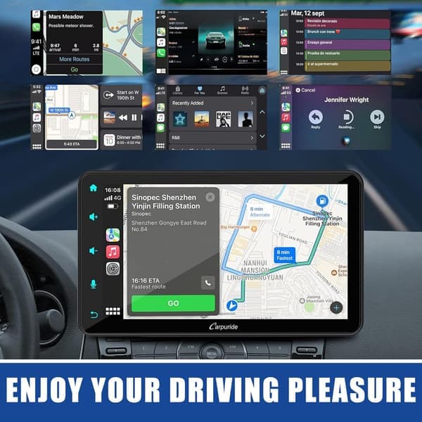2-i-1 Trådløs CarPlay-adapter – Konverterer kablet til trådløst for Android Auto/CarPlay, Auto-tilkobling, Sølv Silver