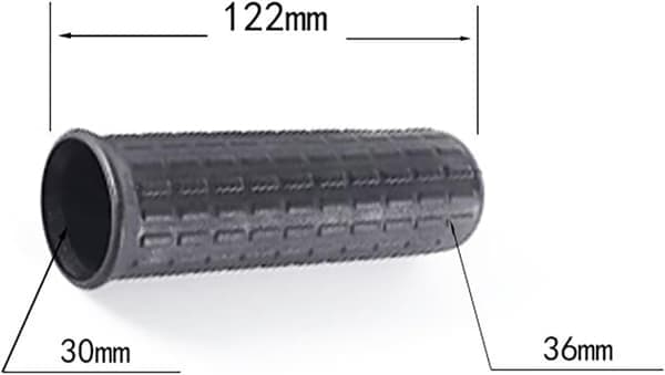 Trillebårhåndtak, trillebår, sklisikkert, indre diameter 30 mm, lengde 12 cm