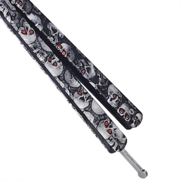 Træningssommerfuglekam træner foldbar rustfrit stål metalkam hvid fuld længde 22 cm White
