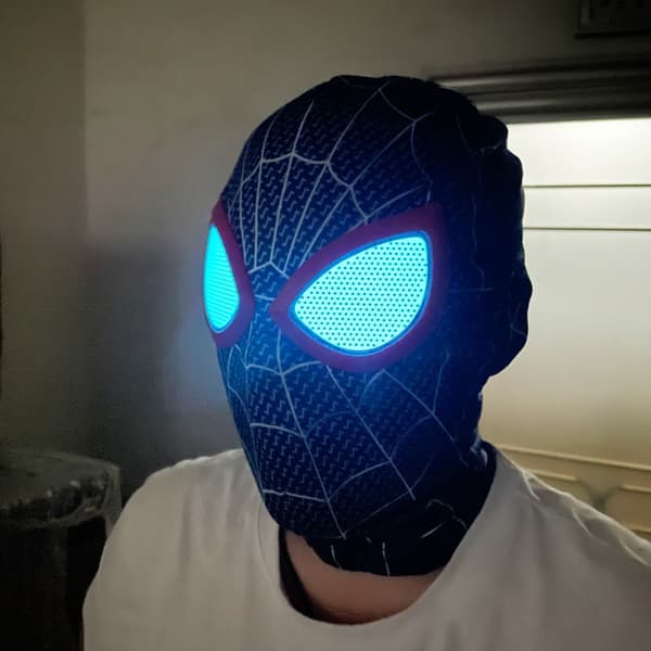 Spiderman hodeplagg Miles ekspedisjonsrekvisitter øyne lysende maske barn