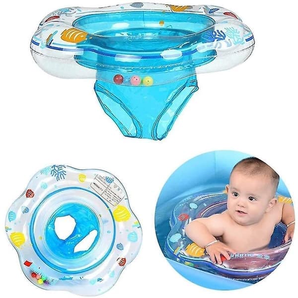 Babysimring, uppblåsbar babysimring med säte för spädbarn/småbarn 6-36 månader, 52 cm
