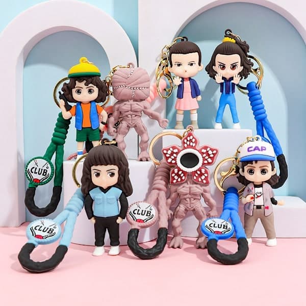 2025 Stranger Things Figur Nøglering | Mini Karakter Vedhæng | Samleobjekt til Fans*Vickner 1* Vickner 1 Vickner 1 Vickner 1 Vickner 1