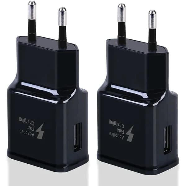 Samsung iPhone Universal Svart Rask USB-ladeadapter (2-pakning)