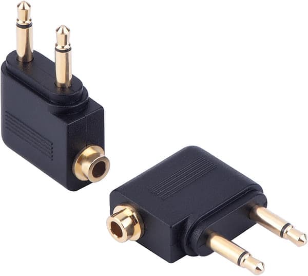 Flyhovedtelefonadapter (3-pak, forgyldt)