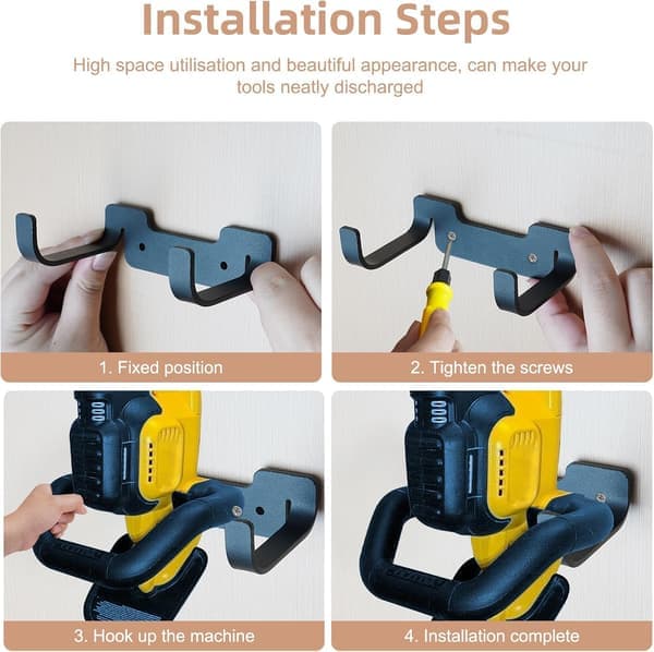 Väggfäste för häcksax (titanstål) för Dewalt 20v Max häcksax Dcht820b, väggfäste, förvaringskrokfäste, utomhuskrok