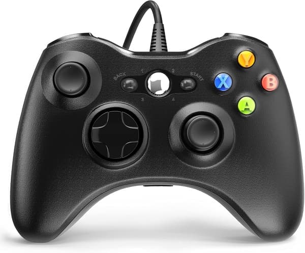 Kablet Controller til Xbox 360, YAEYE Game Controller til 360 Sort