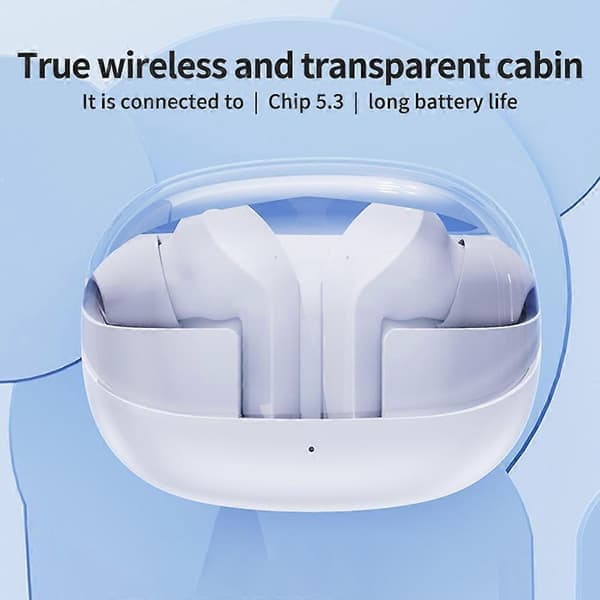 Typ D TM30 Touch Control Bluetooth-hörlurar Transparent skal In-ear trådlösa hörlurar