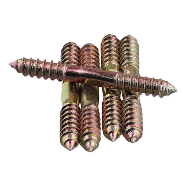M8 x 70 mm dobbeltsidig tre-til-tre møbelfesteskruer 5 stk.