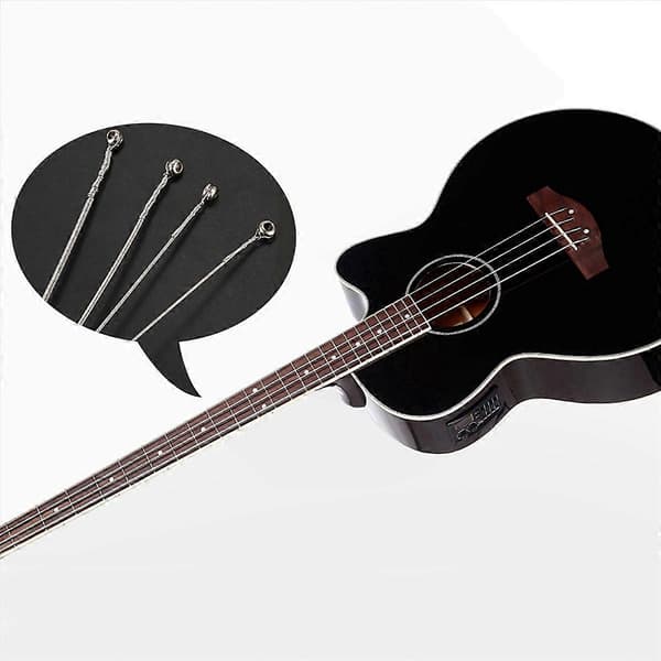 Set med 4 stålsträngar för 4-strängad basgitarr