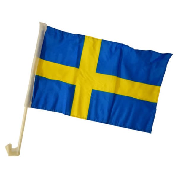 2-pack - Bilflagga Sverige / Svenska Flaggan - För Bil