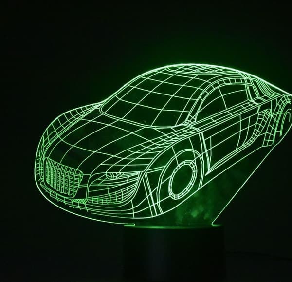 3D Natlys Illusion Bordlampe USB Lampe Smart Hjem