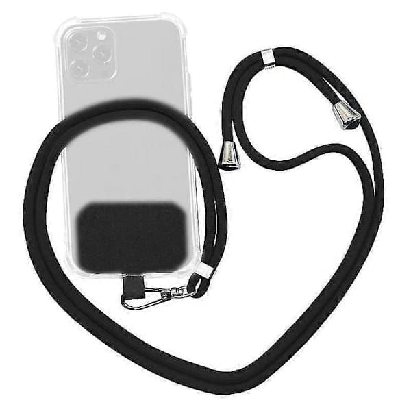 Universal justerbar mobiltelefonrem, patch, telefon-lanyard, sikkerhedsmontering til telefon hvid