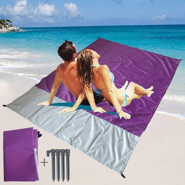 200x140cm Utendørs Strandmatte Campingmatte Strandtilbehør H Grønn Green