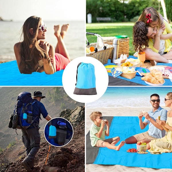 Picnicteppe - 200 X 210 cm - Mini Picnicteppe - Strandteppe - Utendørsteppe - Campingteppe - Hage Strandmatte - Sammenleggbart Campingteppe