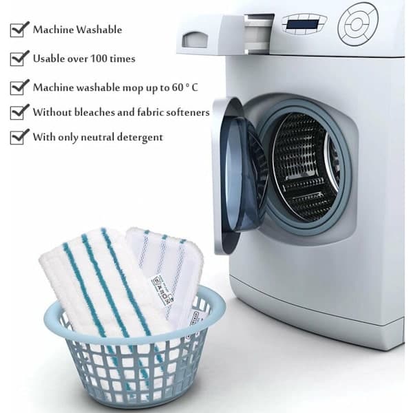 Mikrofiberpuder kompatible, BLACK+DECKER, 5-pak multifunktionelle dampmoppepuder