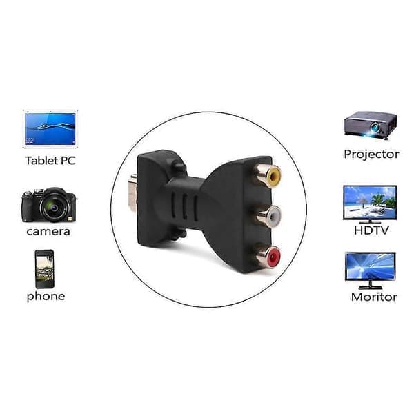 HDMI-3 RCA-komposiitti-AV-sovitin TV:lle (Hiborth)