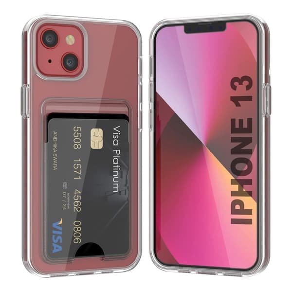 iPhone 13 -puhelinkotelo korttipidikkeellä Rvelon - Läpinäkyvä Läpinäkyvä