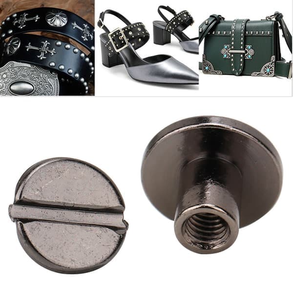 30 sæt 5mm/6mm/8mm messing lædernitter Dobbeltnitter Rørformet metalsæt (#3)