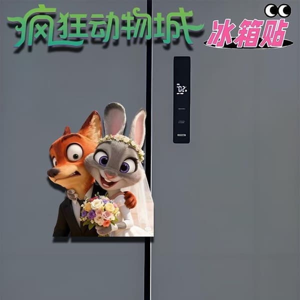 Zootopia Magnetiska Kylskåpsmagneter – 5-delat set, söta karaktärssamlarobjekt