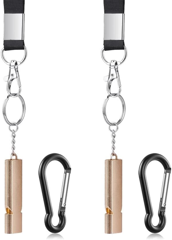2PCS Topp Nödöverlevnadsvisslor Utomhus med Karbinhake